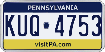 PA license plate KUQ4753