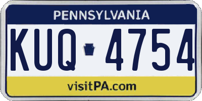 PA license plate KUQ4754