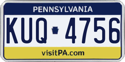 PA license plate KUQ4756