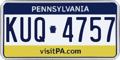 PA license plate KUQ4757
