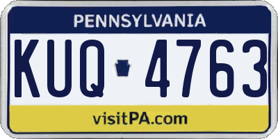 PA license plate KUQ4763