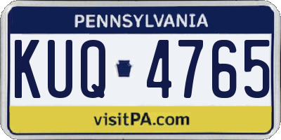 PA license plate KUQ4765