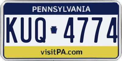 PA license plate KUQ4774