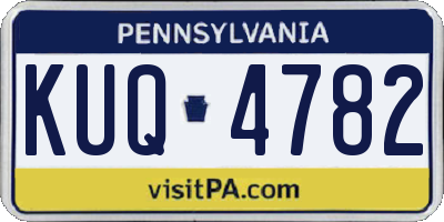 PA license plate KUQ4782