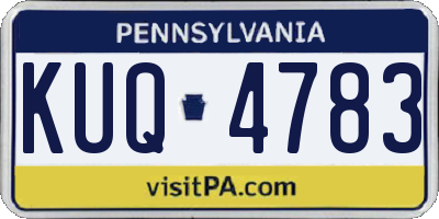 PA license plate KUQ4783