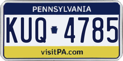 PA license plate KUQ4785