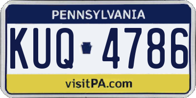 PA license plate KUQ4786