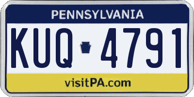 PA license plate KUQ4791