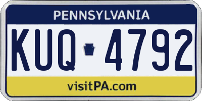 PA license plate KUQ4792