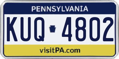 PA license plate KUQ4802