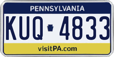 PA license plate KUQ4833