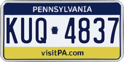 PA license plate KUQ4837