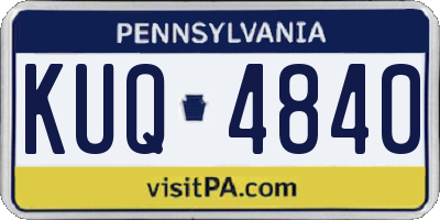 PA license plate KUQ4840