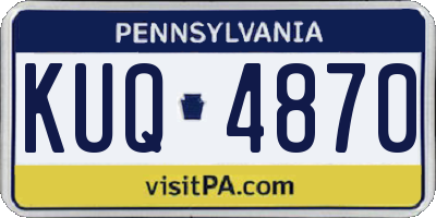 PA license plate KUQ4870