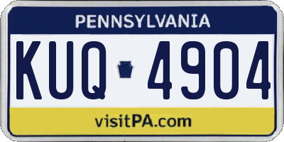 PA license plate KUQ4904