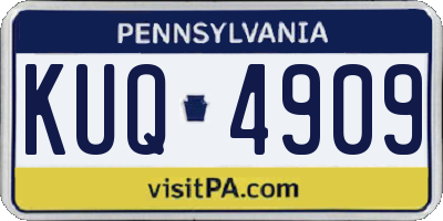 PA license plate KUQ4909