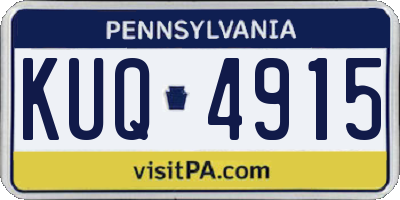 PA license plate KUQ4915