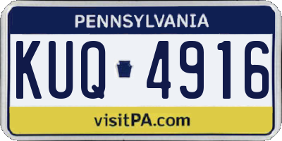 PA license plate KUQ4916