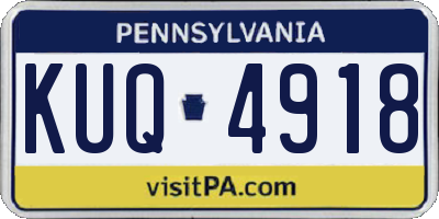 PA license plate KUQ4918