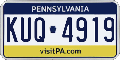 PA license plate KUQ4919