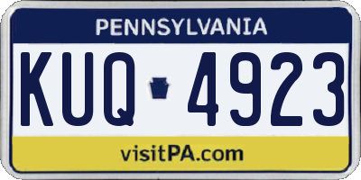 PA license plate KUQ4923