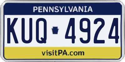 PA license plate KUQ4924