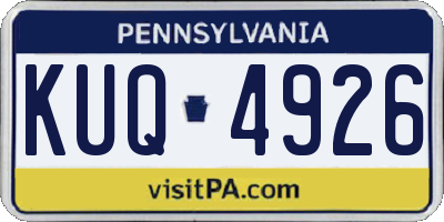 PA license plate KUQ4926