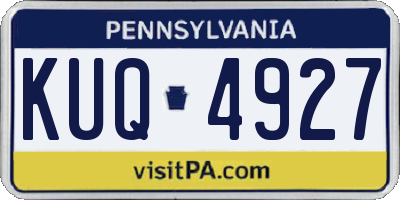 PA license plate KUQ4927