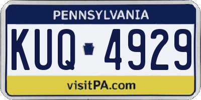 PA license plate KUQ4929