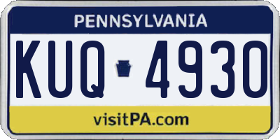 PA license plate KUQ4930