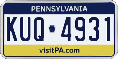 PA license plate KUQ4931