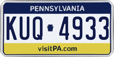 PA license plate KUQ4933