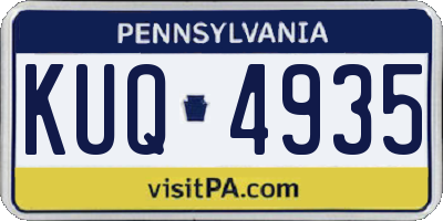 PA license plate KUQ4935