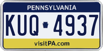 PA license plate KUQ4937