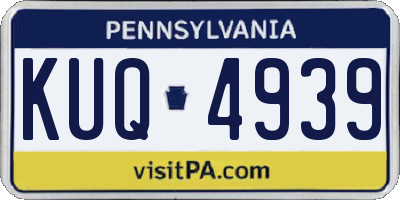 PA license plate KUQ4939