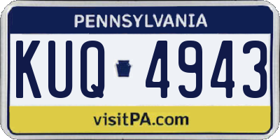 PA license plate KUQ4943