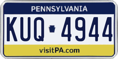 PA license plate KUQ4944