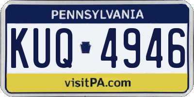 PA license plate KUQ4946