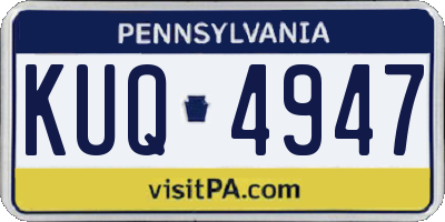PA license plate KUQ4947