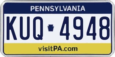 PA license plate KUQ4948