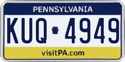 PA license plate KUQ4949