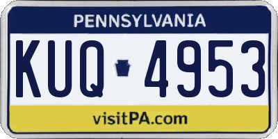 PA license plate KUQ4953