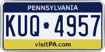 PA license plate KUQ4957