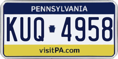 PA license plate KUQ4958