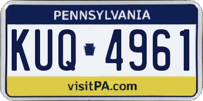 PA license plate KUQ4961