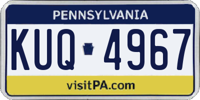 PA license plate KUQ4967