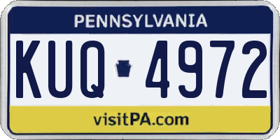 PA license plate KUQ4972