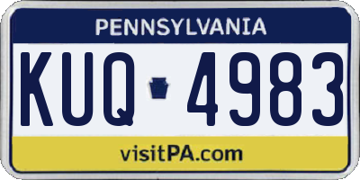 PA license plate KUQ4983