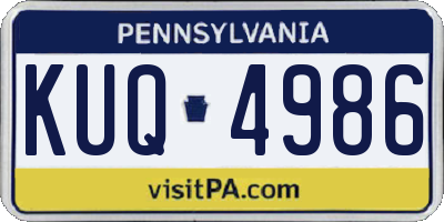 PA license plate KUQ4986