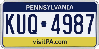 PA license plate KUQ4987